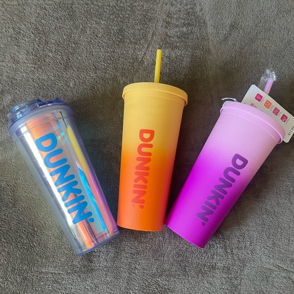 Dunkin' Vibrant Tumbler Trio - Holographic, Orange, Purple